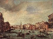 GUARDI, Francesco The Grand Canal, Looking toward the Rialto Bridge sg oil painting picture wholesale